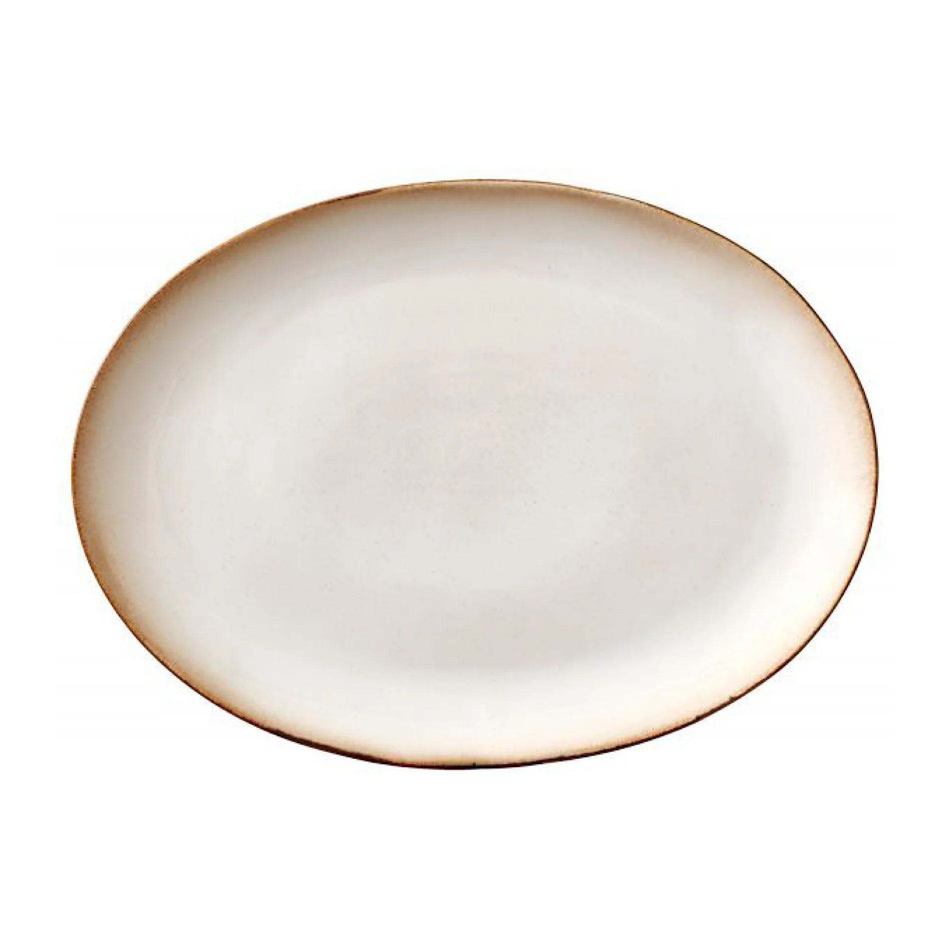 Bitz Living Stoneware Dish 34x45cm Grey, Cream